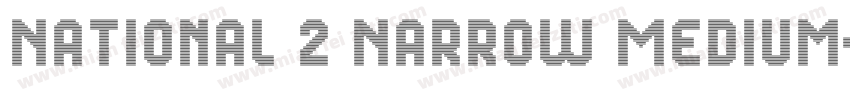 National 2 Narrow Medium字体转换